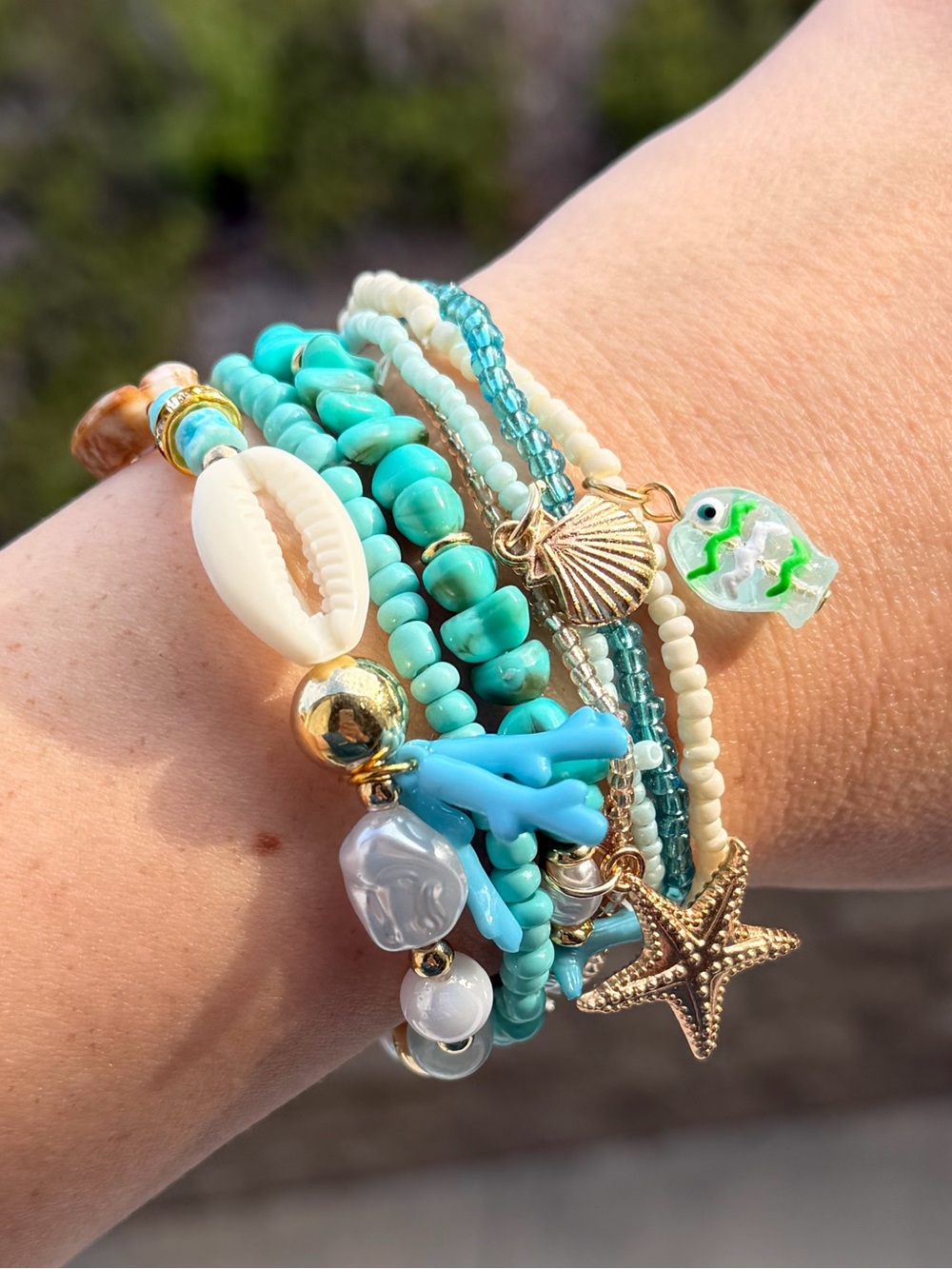Coastal Charm Bracelet Stack